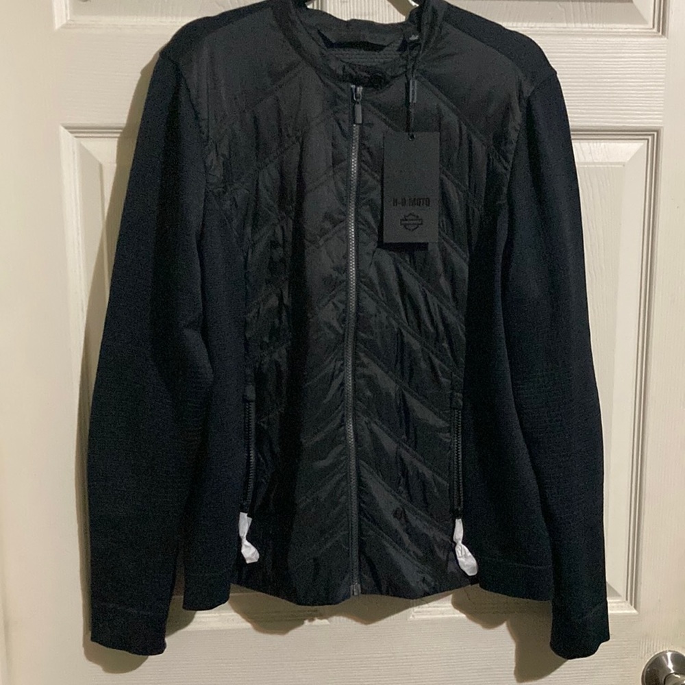 Harley Davidson Women's Black Quilted Stretch Nylon Jacket 99264-19vw